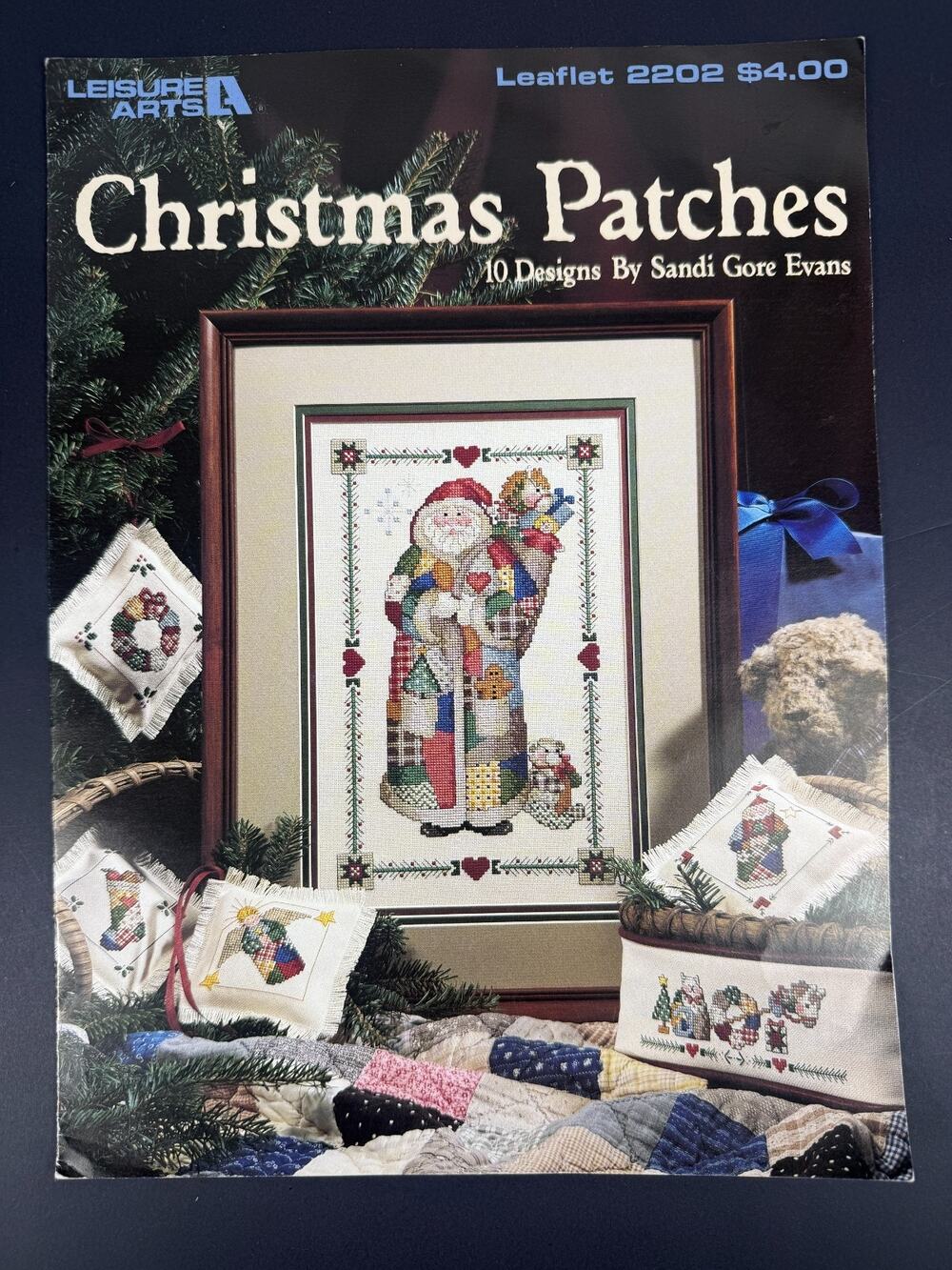 Leisure Arts Christmas Patches Cross Stitch Pattern 2202 Sandi Gore Evans